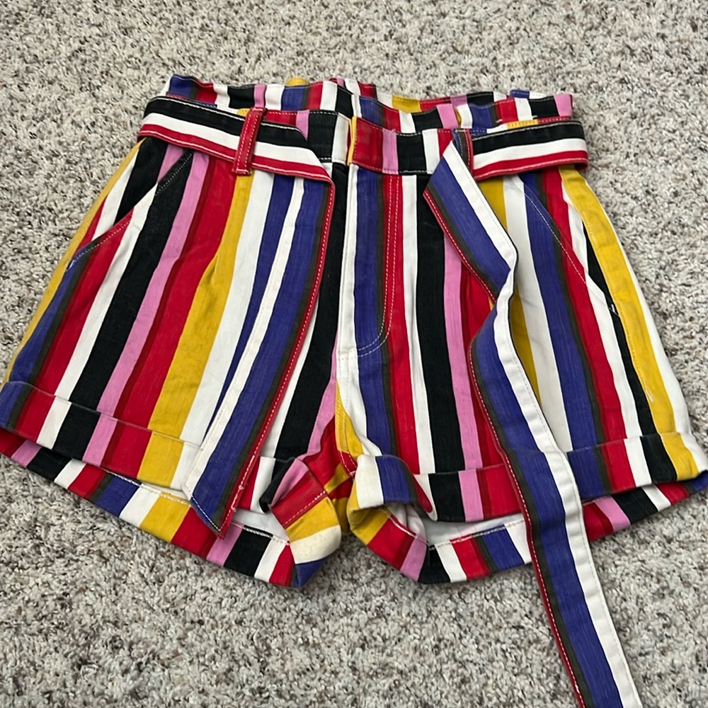 Express extreme super high rise shorts with belt